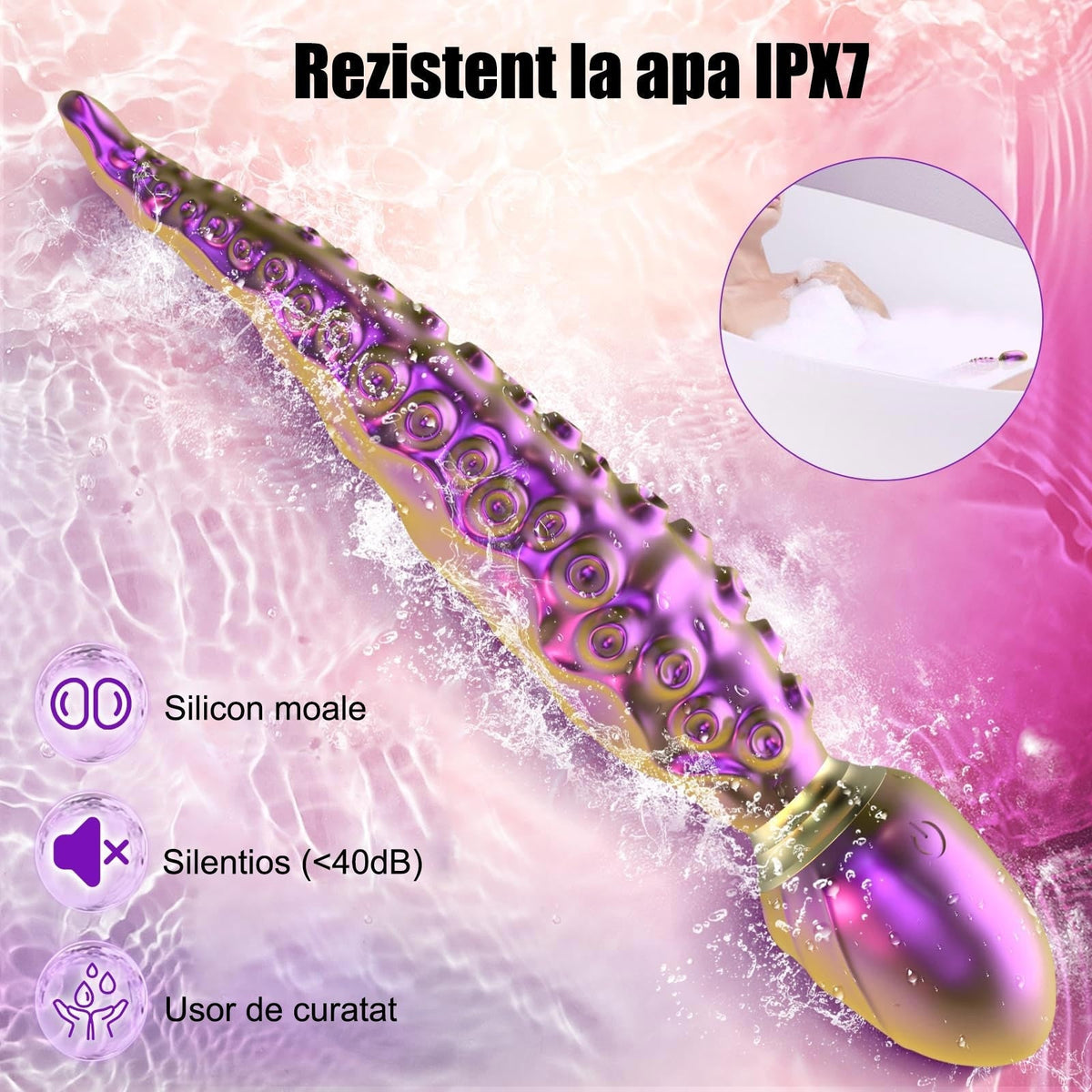 Purple Rotating Tentacle Vibrator for Women