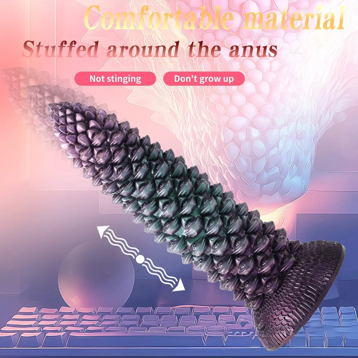 23cm Getextureerde Bewegende Dildo Met Afstandsbediening
