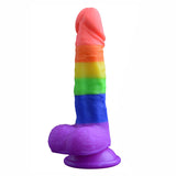 画像をギャラリー ビューアにロード Regenboog siliconen zuignap anale dildo