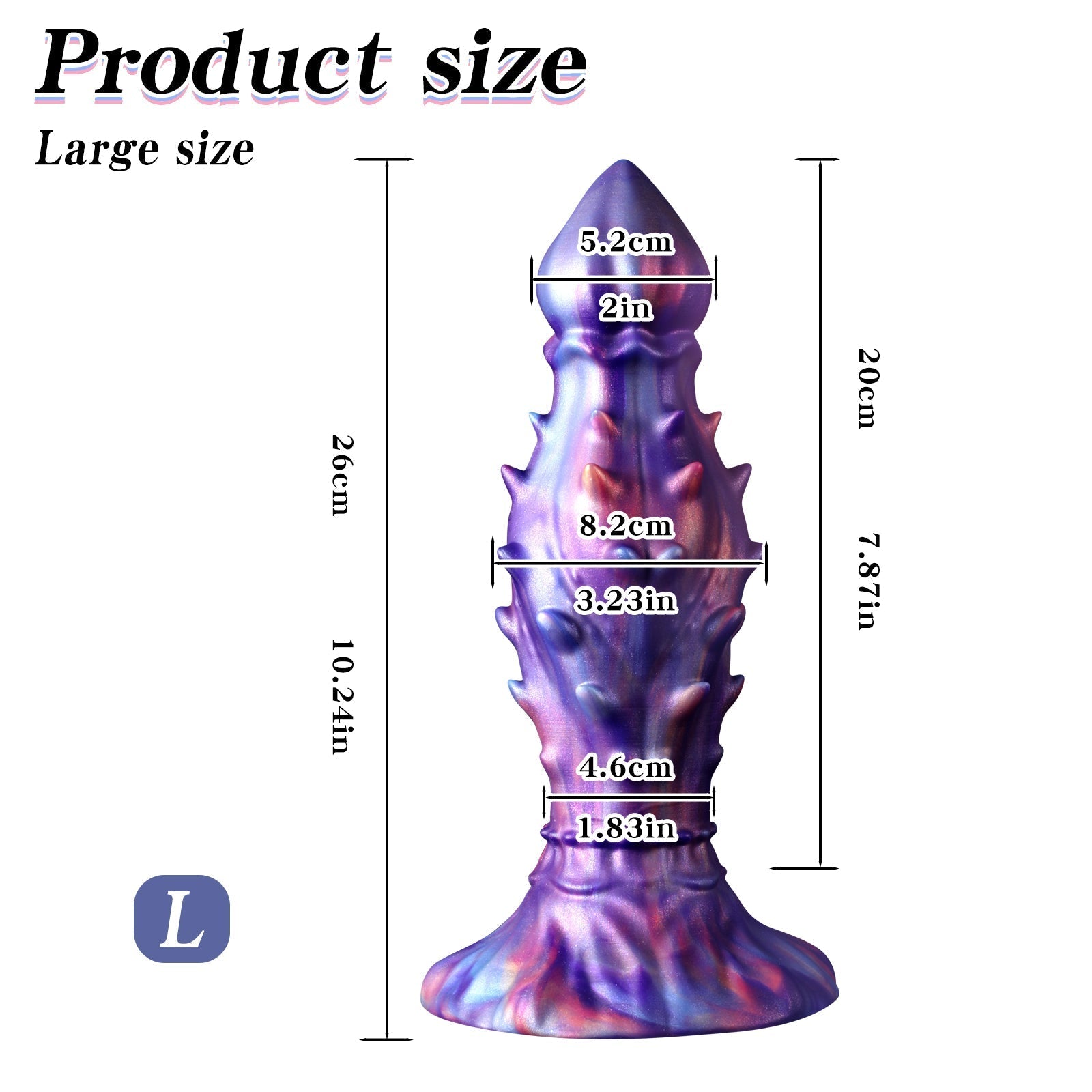 Paarse Siliconen Buttplug Met Zachte Stekels