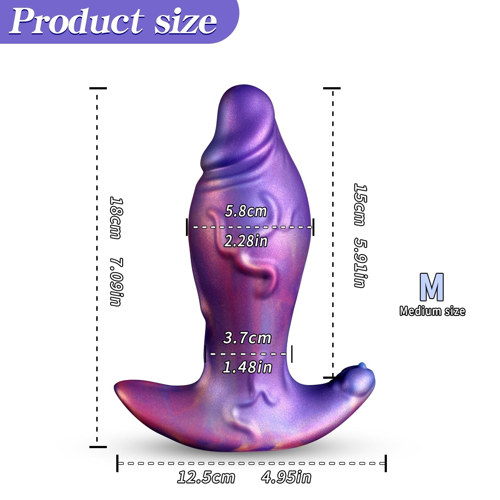 Soft Dildo Paarse Dikke Penis Buttplug