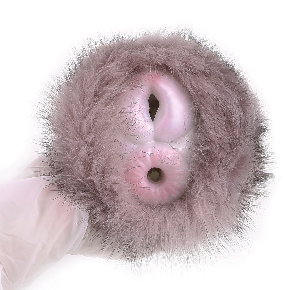 Konijn Pocket Pussy Met Pluche Buitenlaag En Dubbel Kanaal