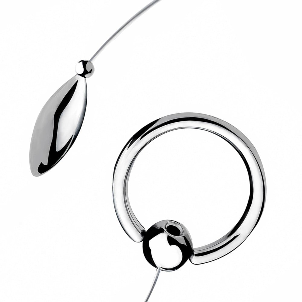 Ovale RVS Urethra Plug Ophangring Vier Maten