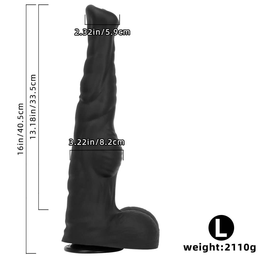 Big Black Dildos 40.65 cm Silicone Horse Cock