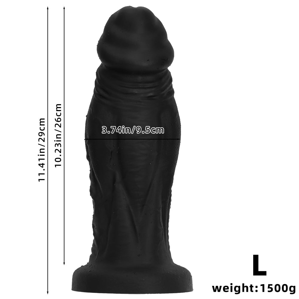 Dikke Black Dildo 7.6 cm Met Siliconen