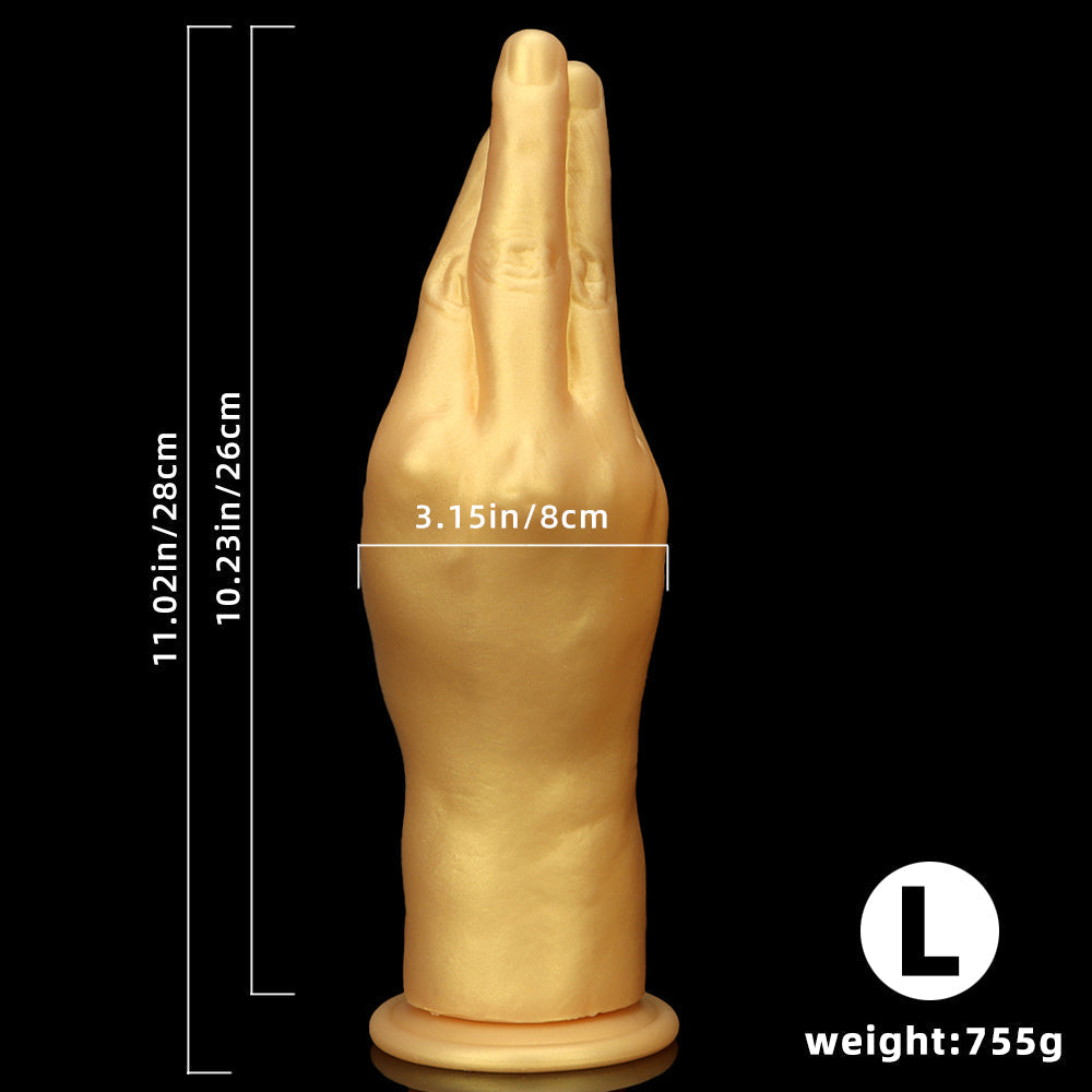 Gouden Siliconen Hand Fisting Dildo Realistisch