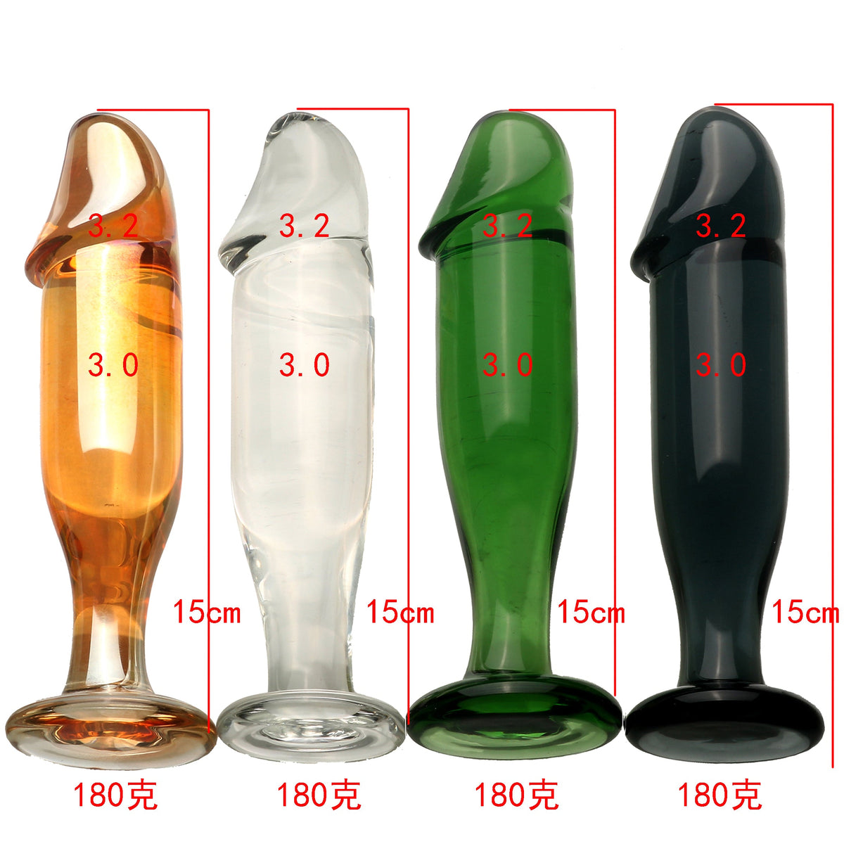 Glazen Dildo Met Anal Design En Transparante Look