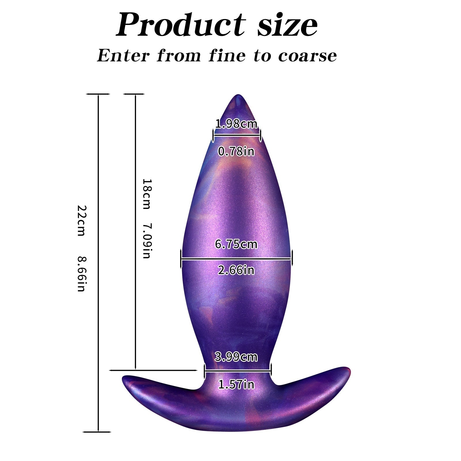 Galaxy Paarse Butt Plug Set Met Tapsvorm