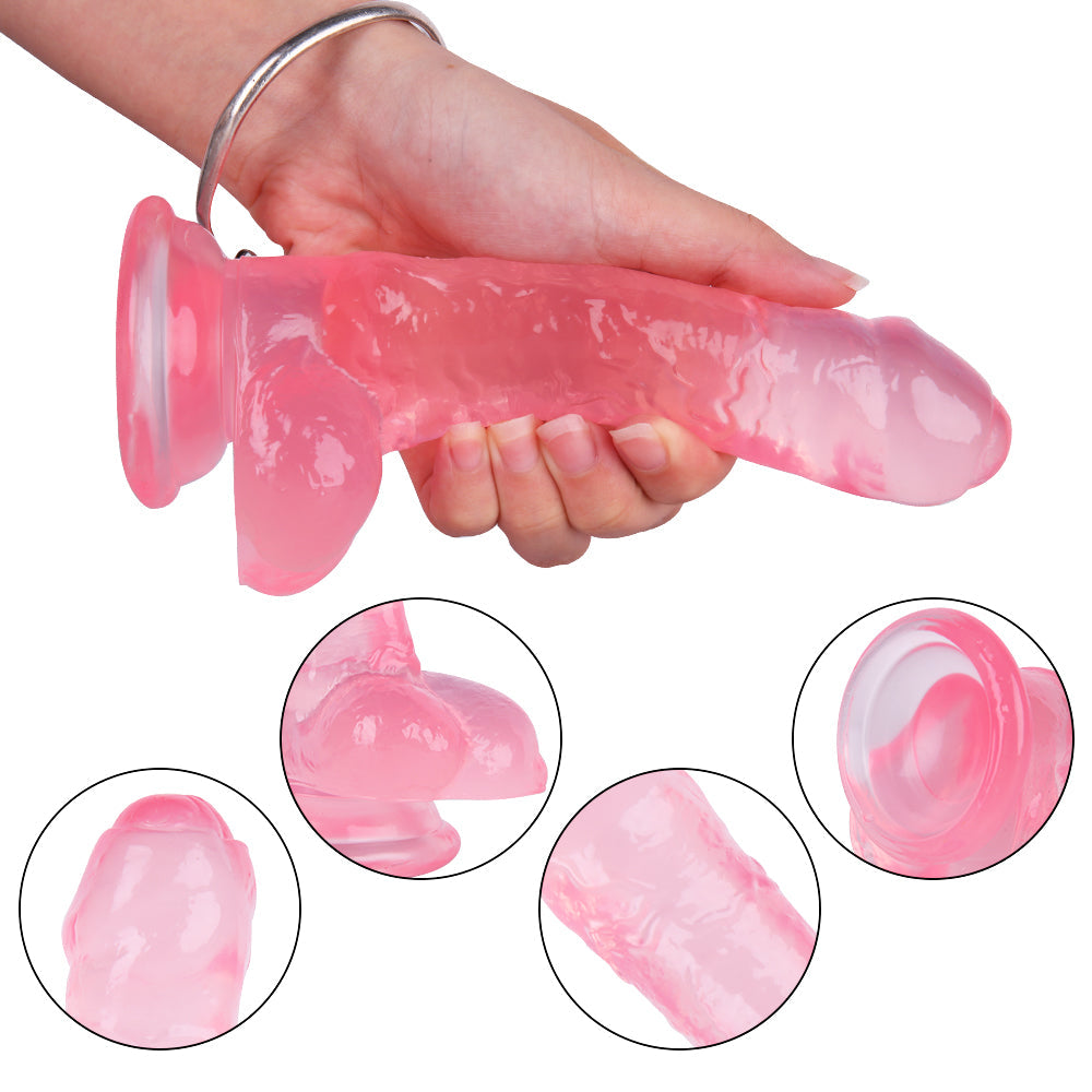 Jelly Dildo 18 cm Met Zuignap Basis