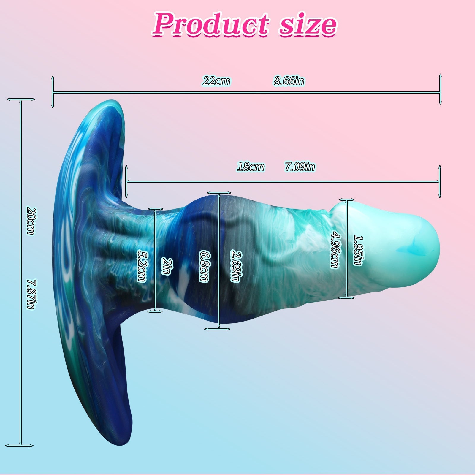Mintgroen Knot Dildo Silicone Buttplug Set