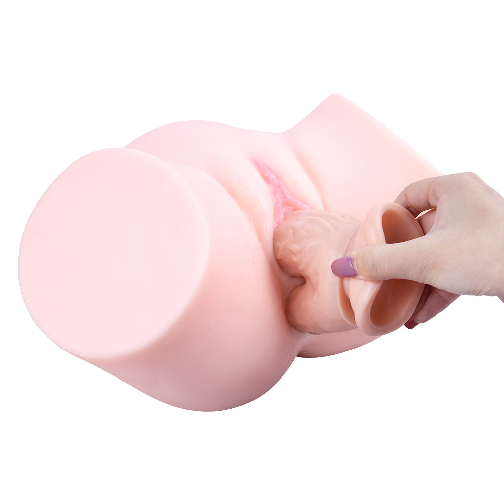 21cm Zachte Siliconen Dildo Voor Dubbele Penetratie
