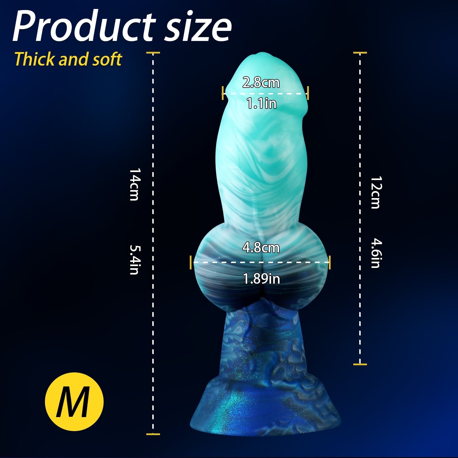 Silicone Dildo 17 cm Groene Knot Dog Seksspeeltjes