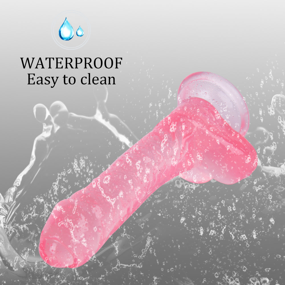 Jelly Dildo 18 cm Met Zuignap Basis