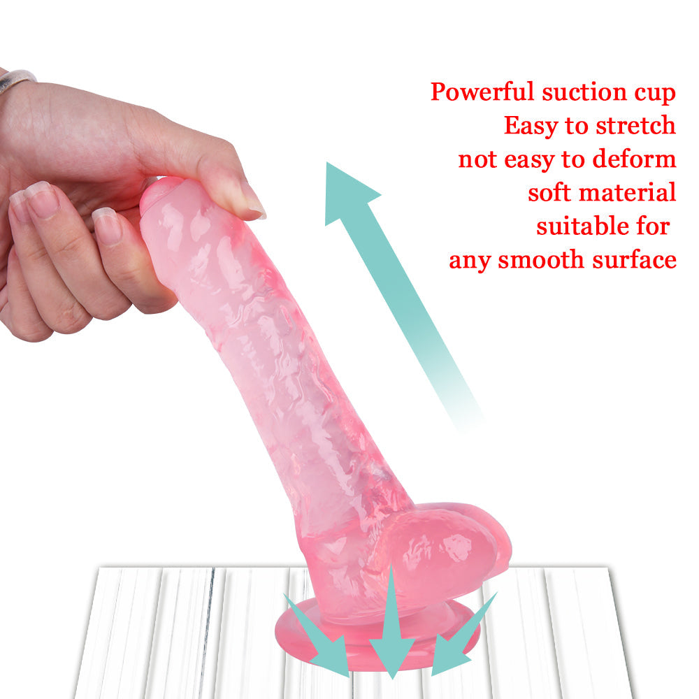 Jelly Dildo 18 cm Met Zuignap Basis