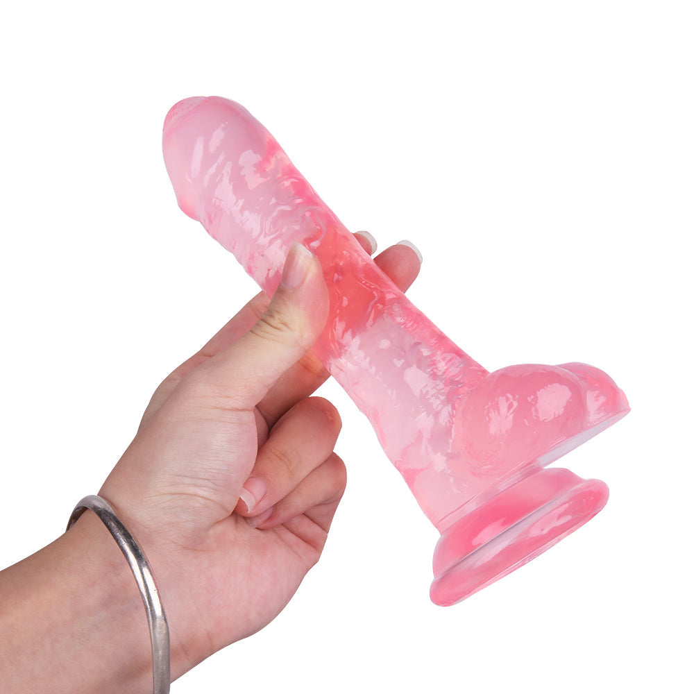 Jelly Dildo 18 cm Met Zuignap Basis