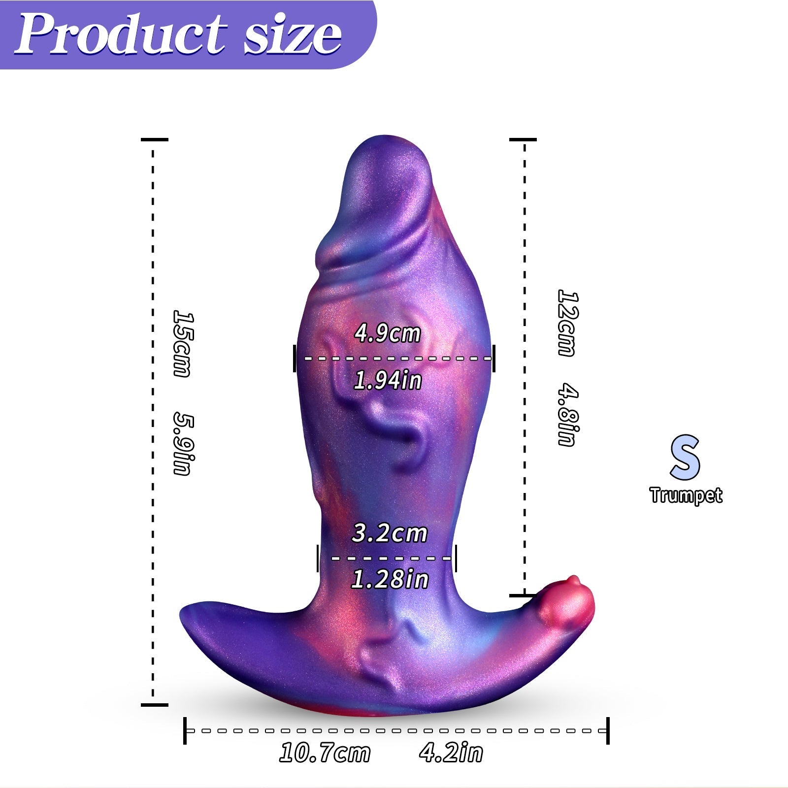 Soft Dildo Paarse Dikke Penis Buttplug
