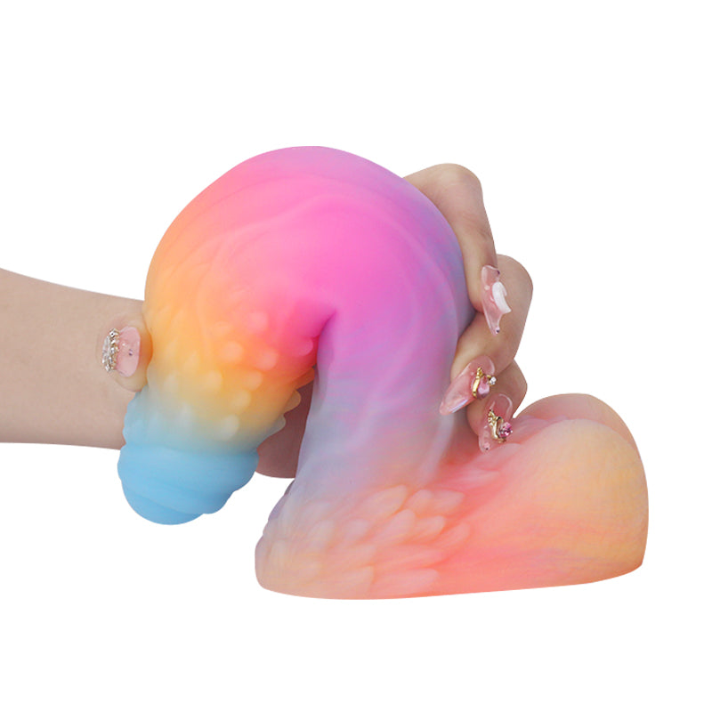 Regenboog Dildo Glow In The Dark Big Fantasy Cock