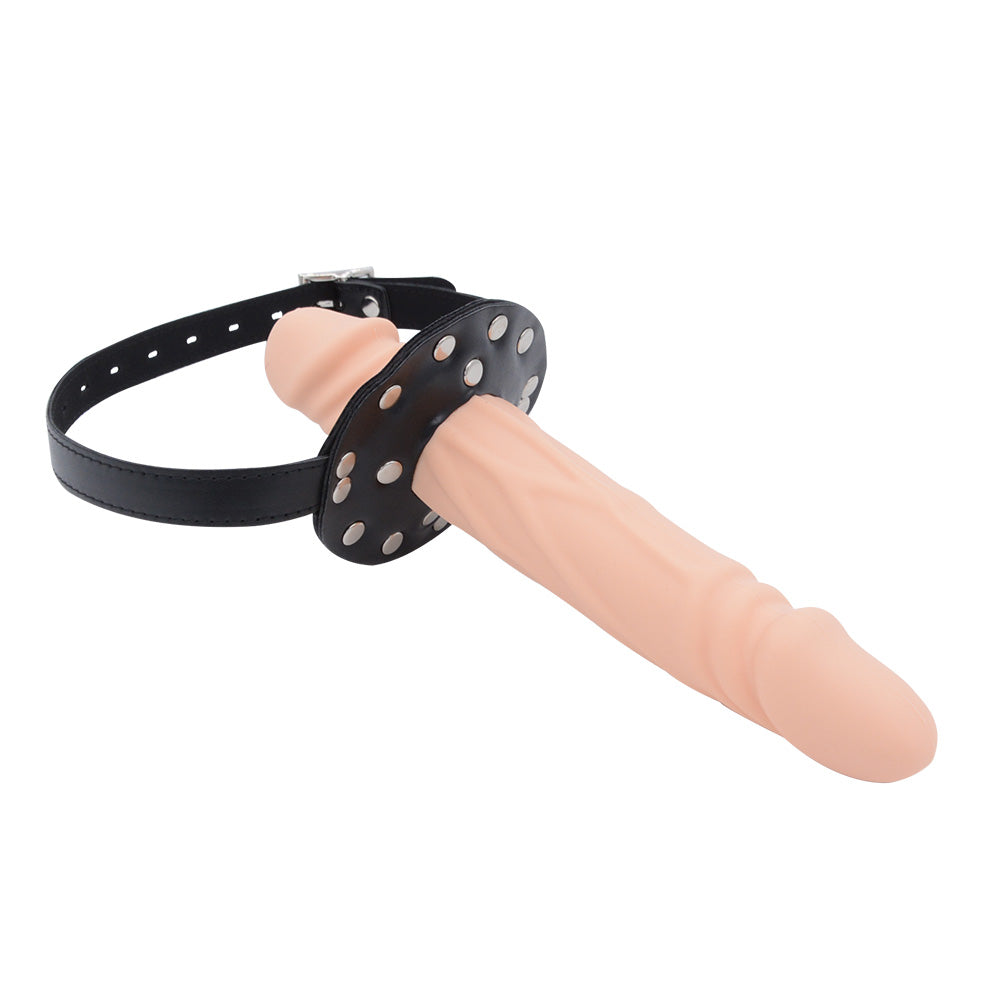 BDSM Dildogag Met Halsband En Dubbele Kop