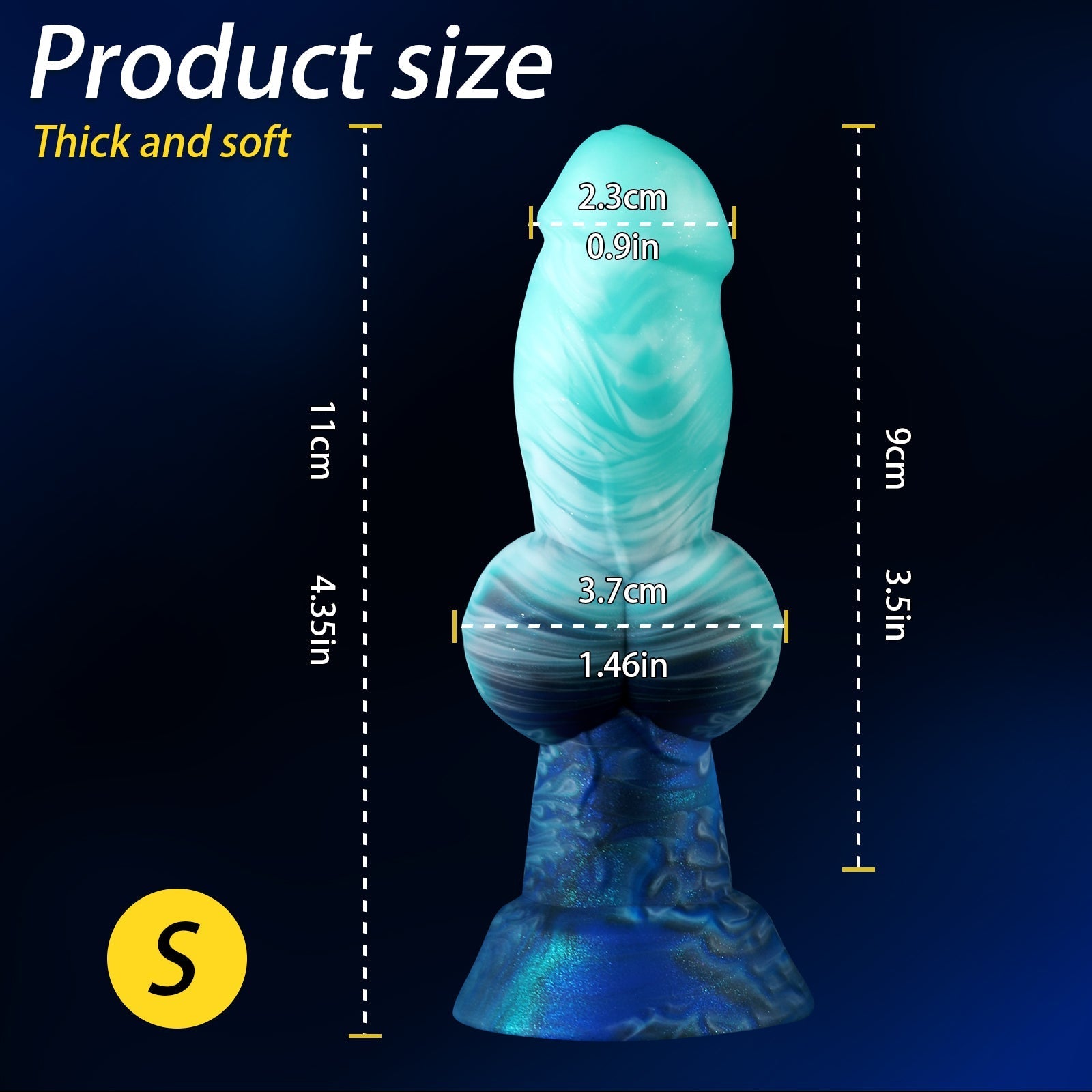 Silicone Dildo 17 cm Groene Knot Dog Seksspeeltjes