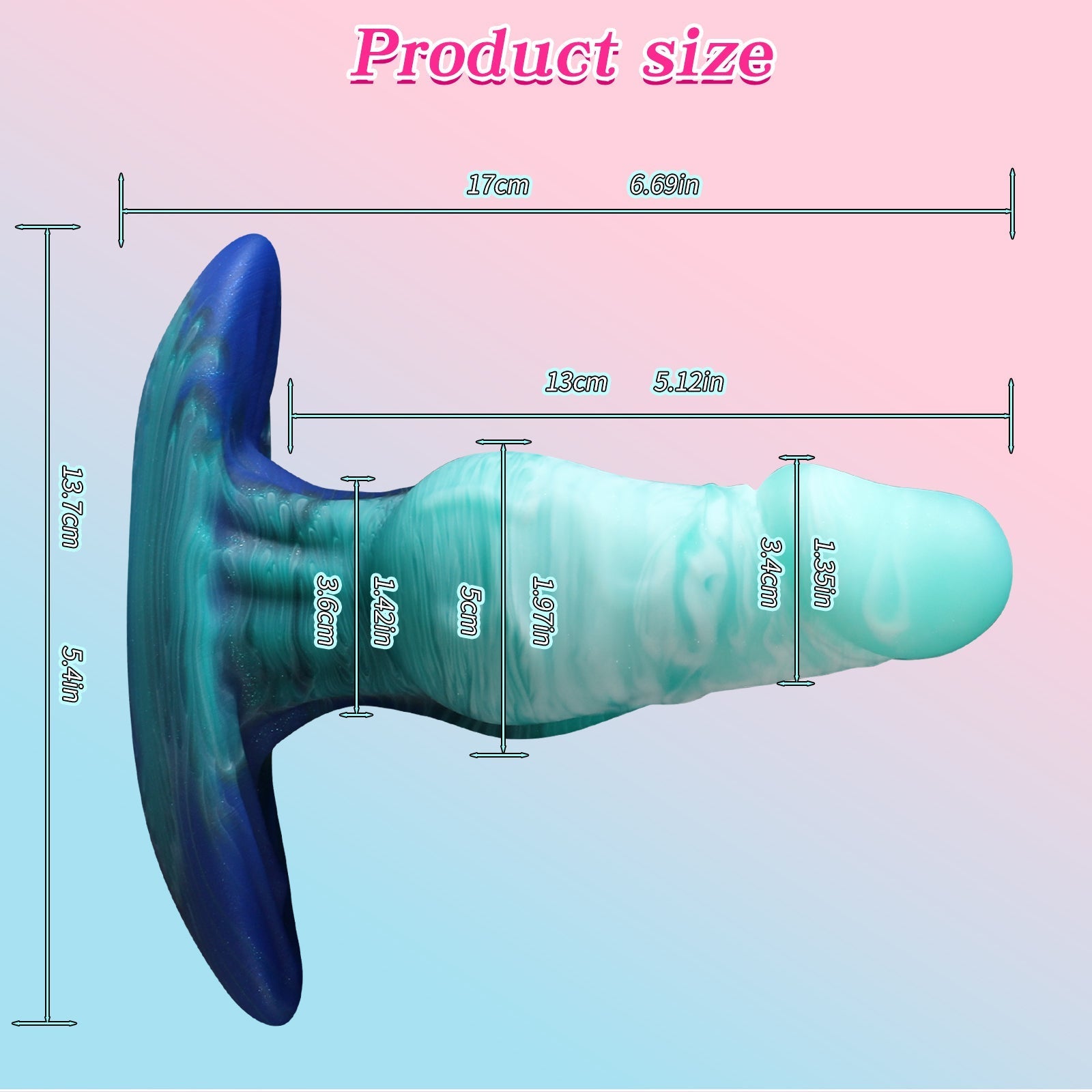 Mintgroen Knot Dildo Silicone Buttplug Set