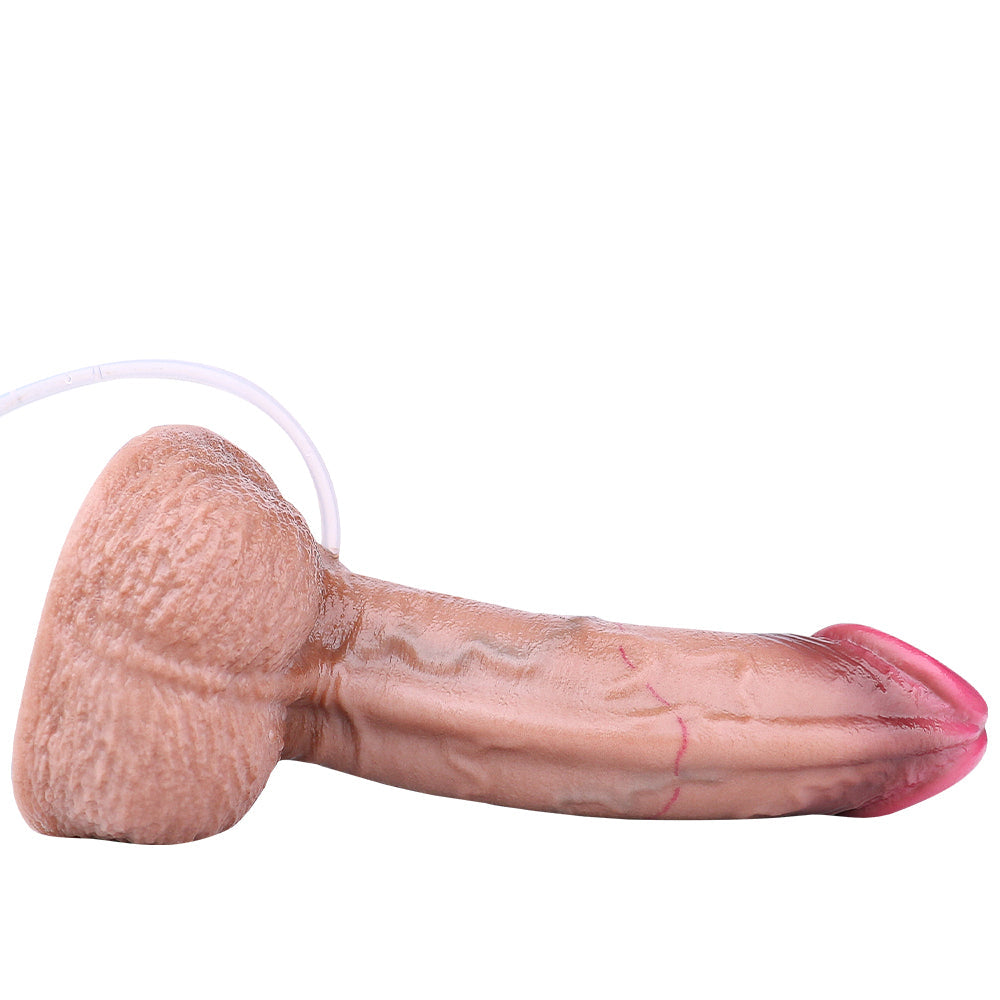 18cm Dual Density Realistic Gebogen Squirtingdildo
