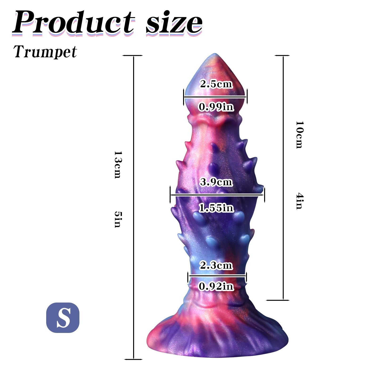 Paarse Siliconen Buttplug Met Zachte Stekels