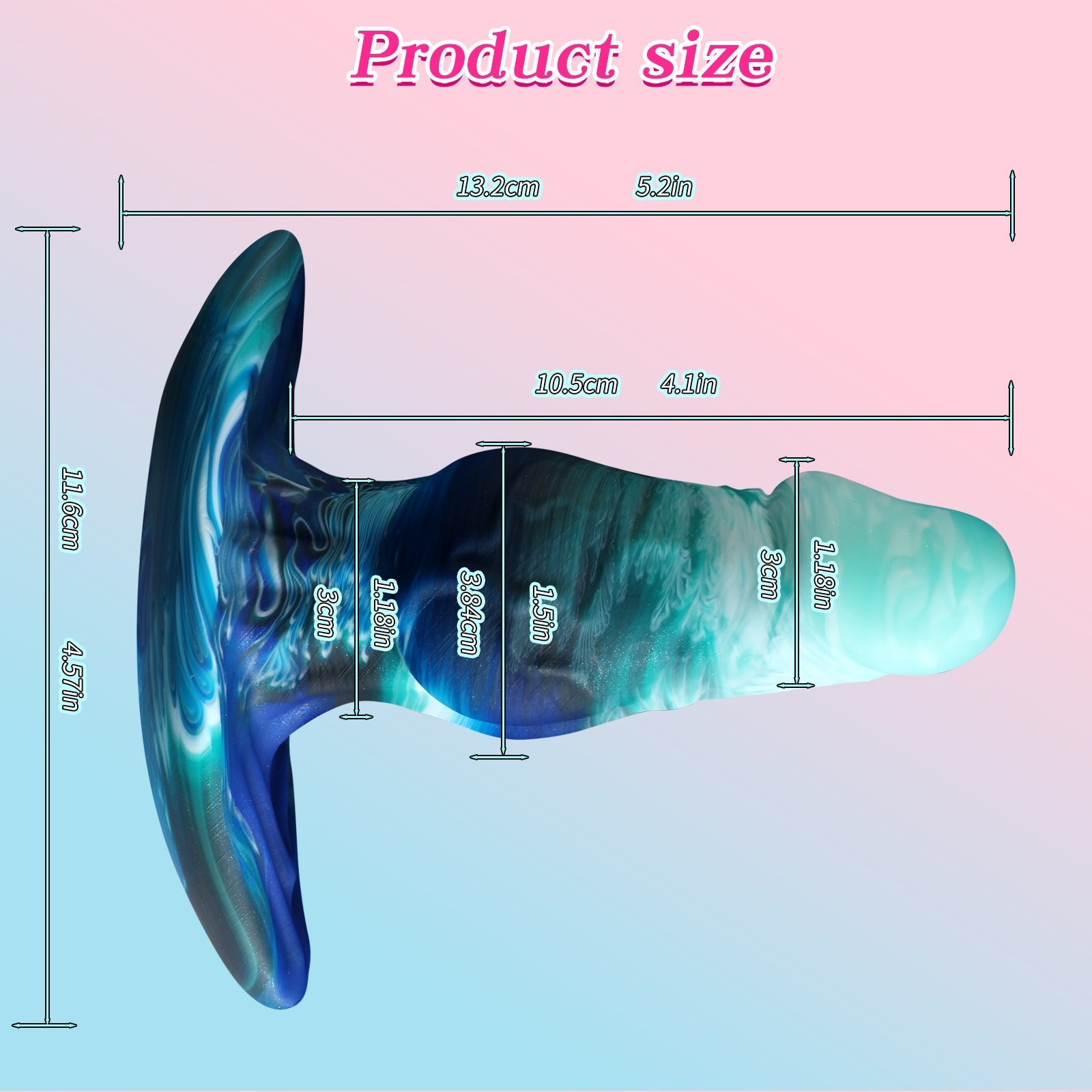 Mintgroen Knot Dildo Silicone Buttplug Set