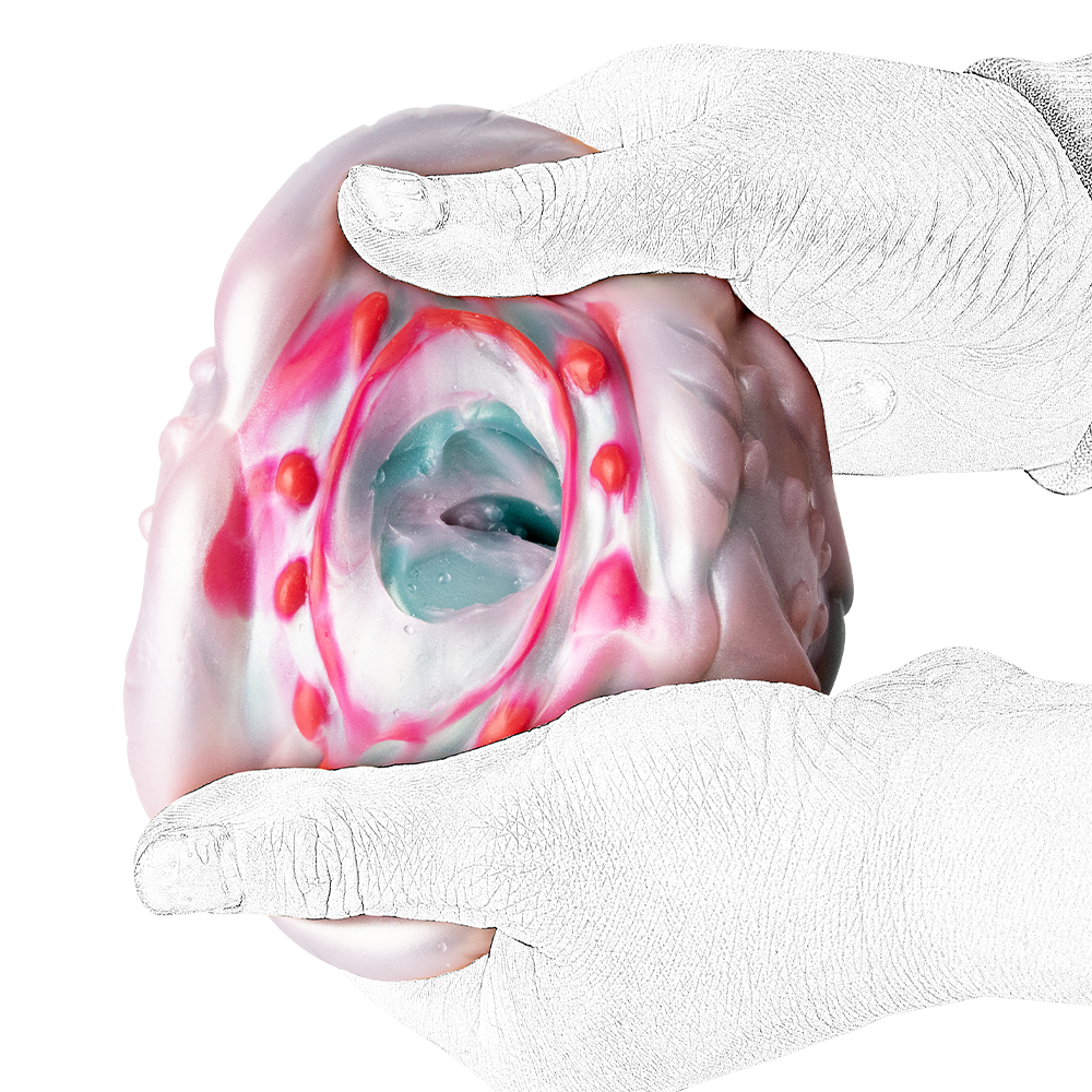 Parelmoer Monster Pocket Pussy Van Silicone