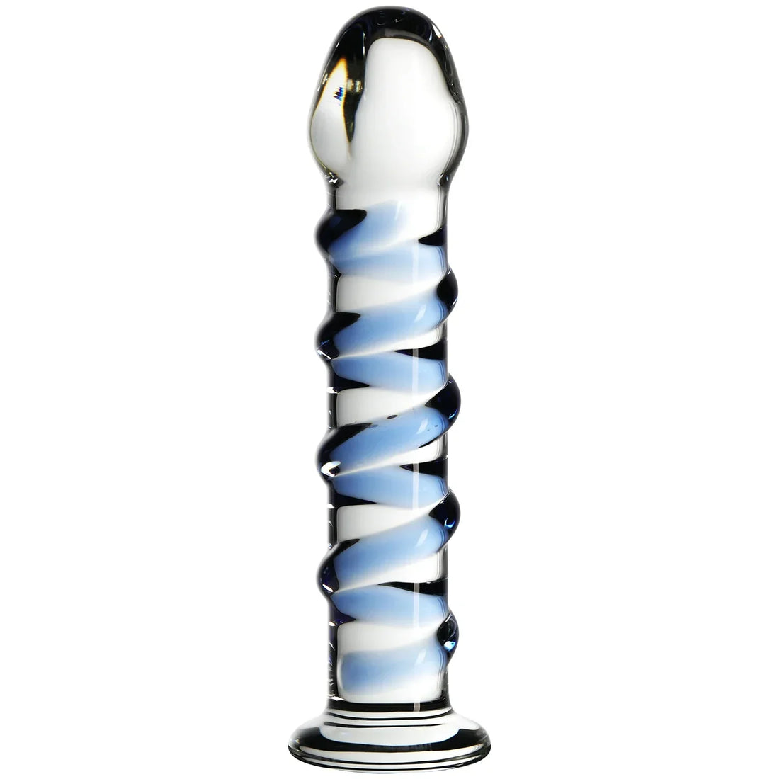 Glazen Butt Plug Met Textuur 17.8 cm