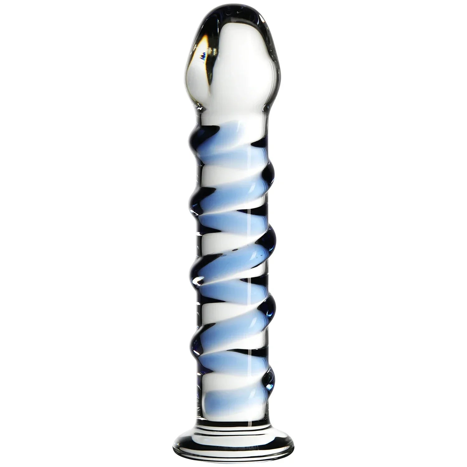 Glazen Butt Plug Met Textuur 17.8 cm