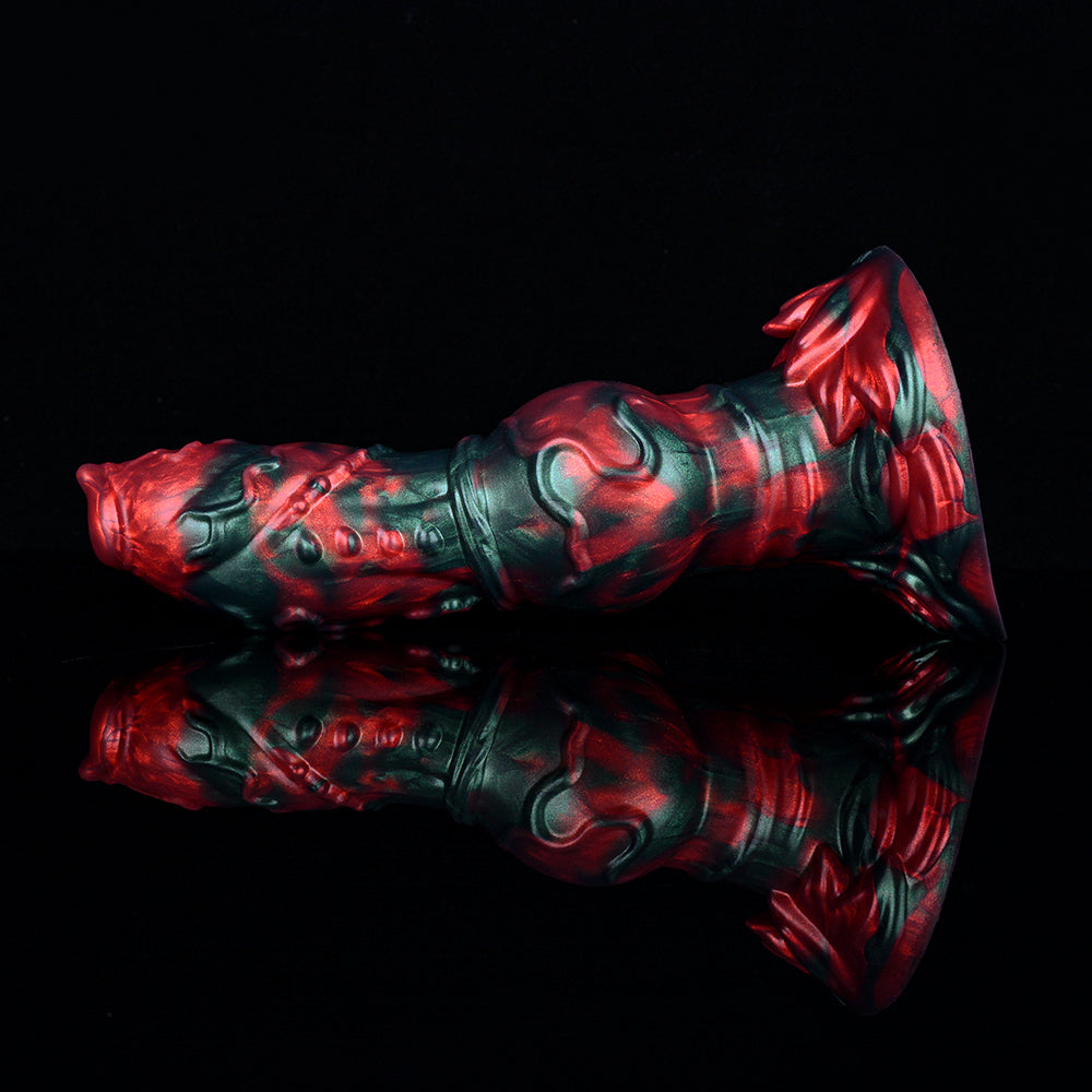 Rood Zwart Monster Knotdildo Alien Dildo