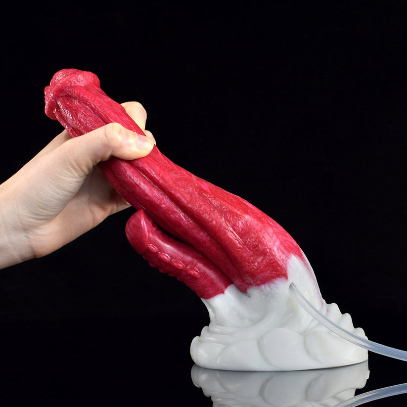 Paardenvorm Squirtingdildo 22 cm Voor Dubbele Penetratie