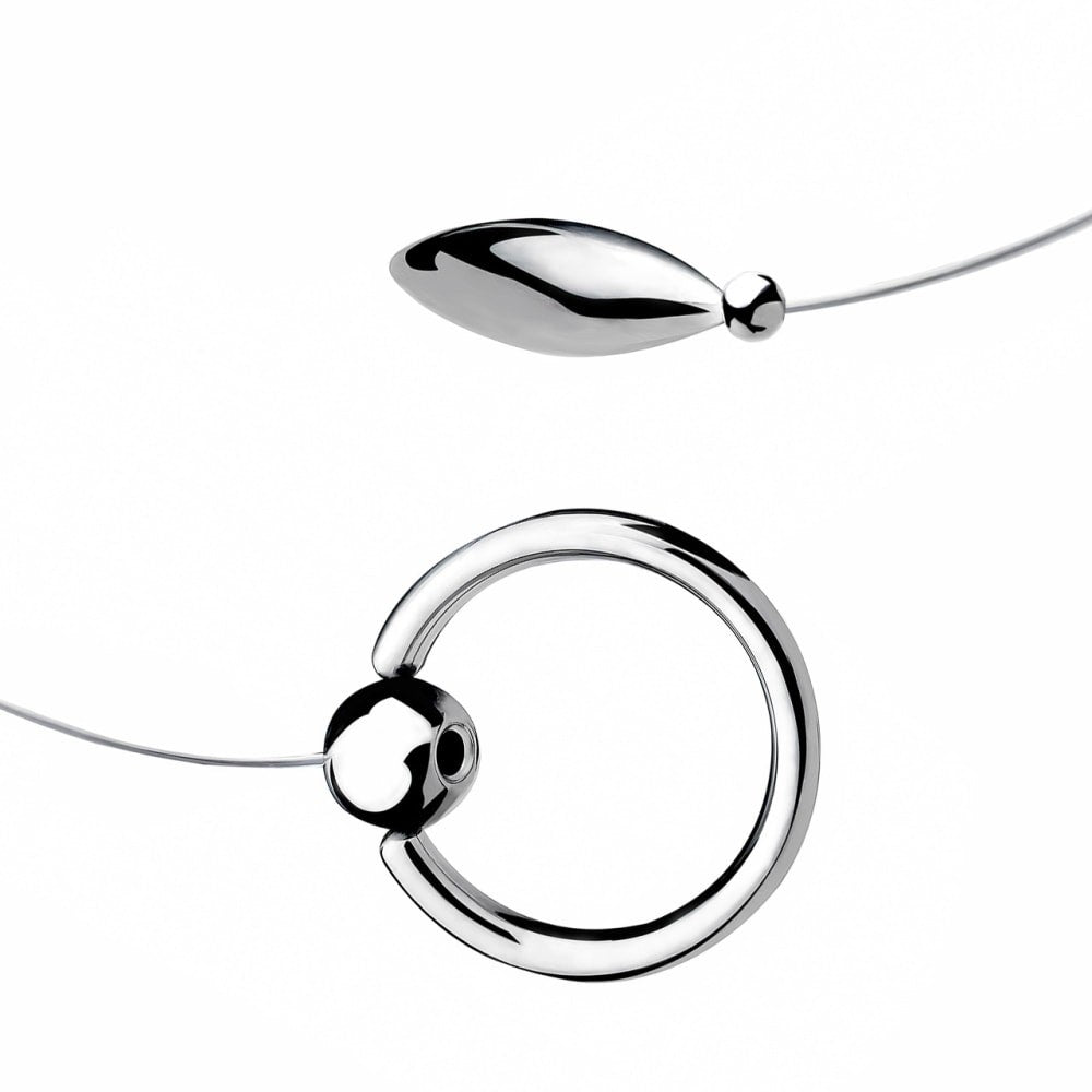 Ovale RVS Urethra Plug Ophangring Vier Maten