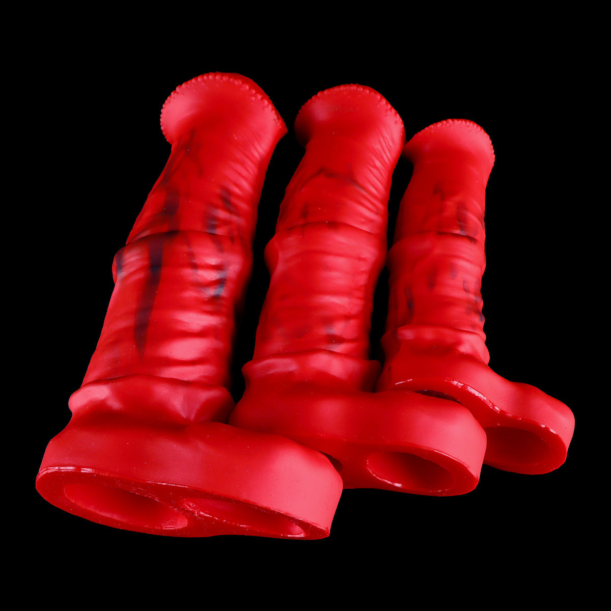 Rode Fantasy Horse Cock Sleeve 18cm Met Textuur