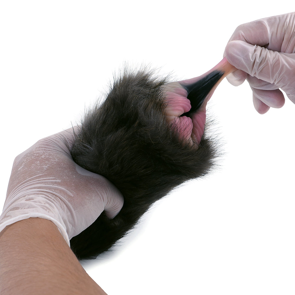 Zwarte Kat Pocket Pussy Met Plooistructuur