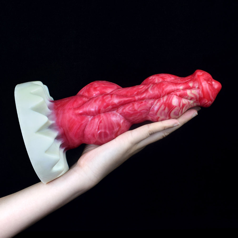 23 cm Double Knot Rood Dogdildo