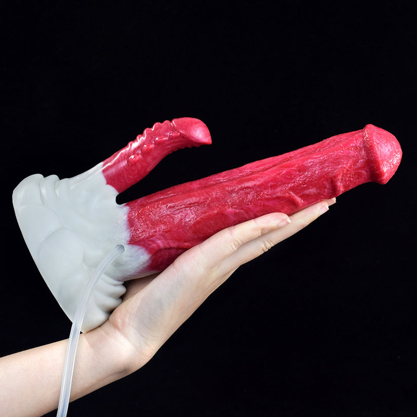 Paardenvorm Squirtingdildo 22 cm Voor Dubbele Penetratie