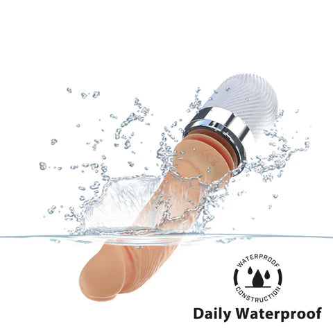 24 cm Stille Stotende Dildo Met Verwarming