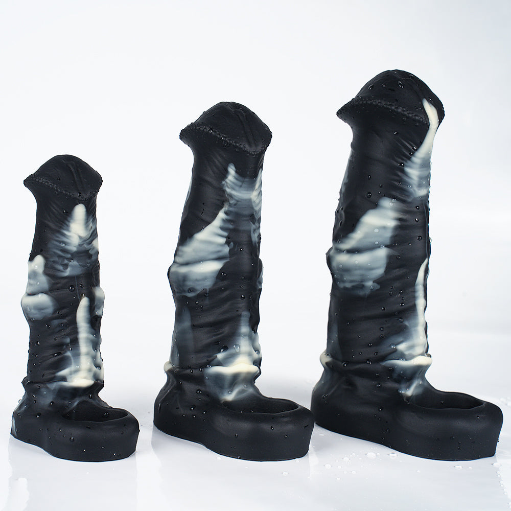 Zebra Penis Sleeve 18cm Met Zachte Siliconen