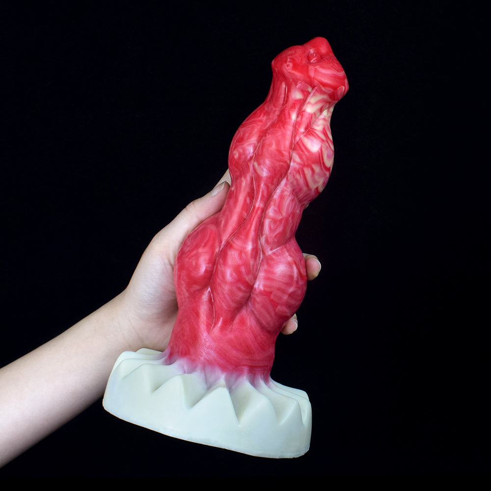 23 cm Double Knot Rood Dogdildo