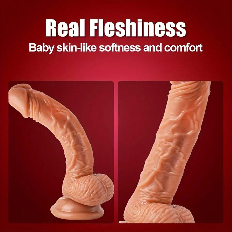 Realistische Dildo Met Zuignap Vibrerend 17 cm