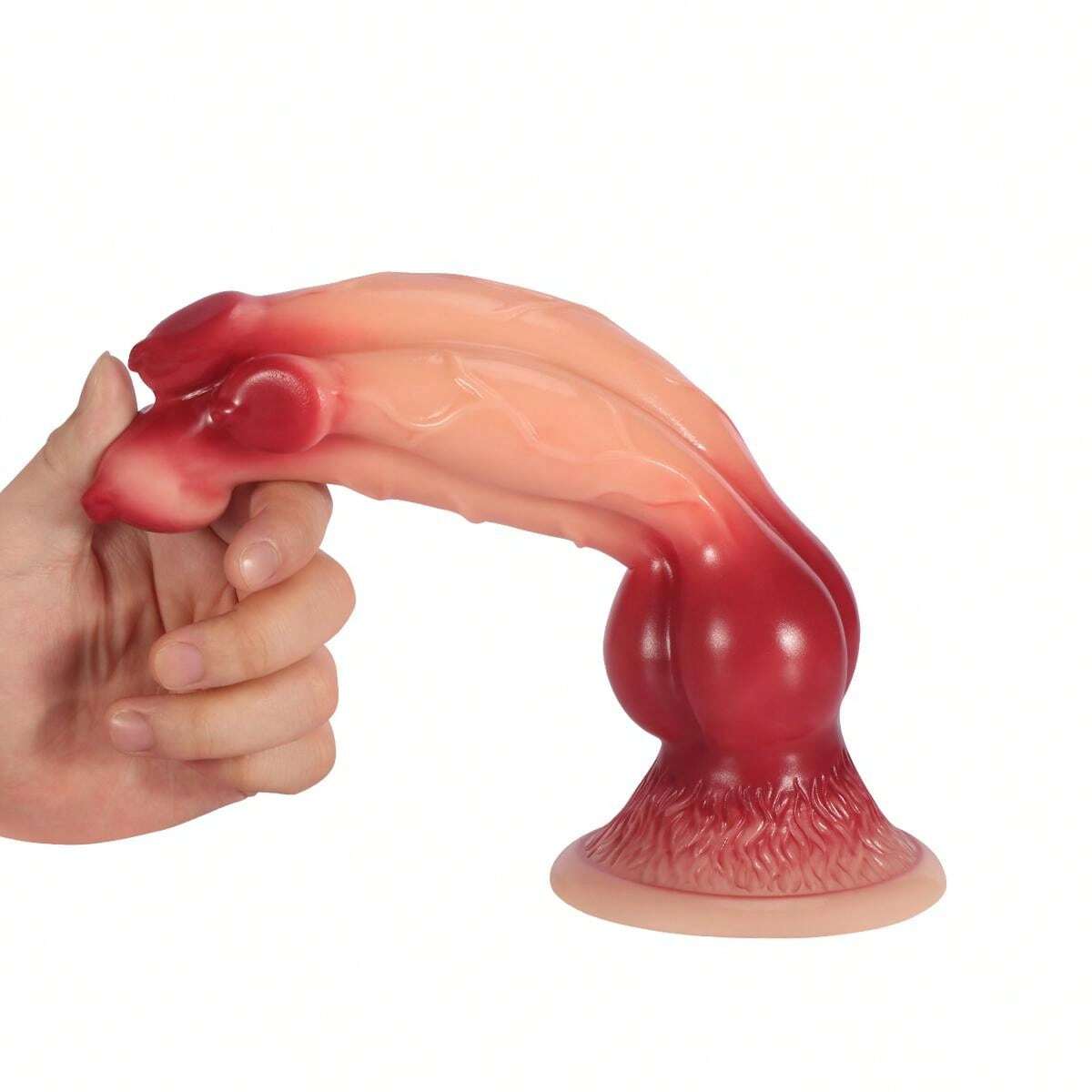 Fantasy Hond Knot Dildo Met Drie Koppen