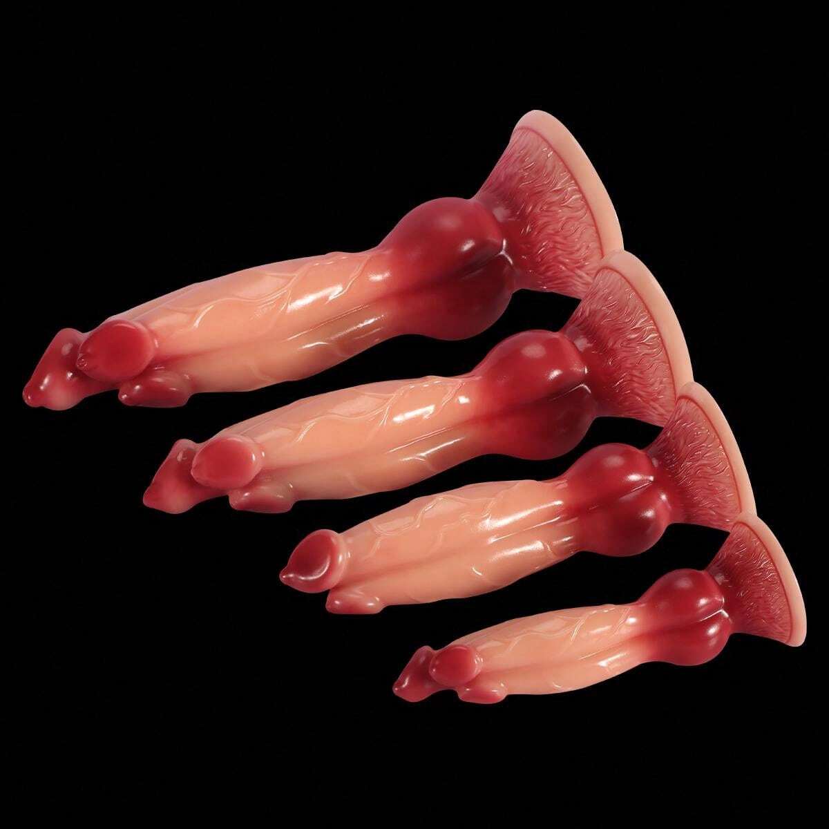 Fantasy Hond Knot Dildo Met Drie Koppen