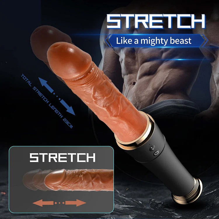 17.8cm Verborgen Baseball Stotende Dildo Verwarmde Vibrator