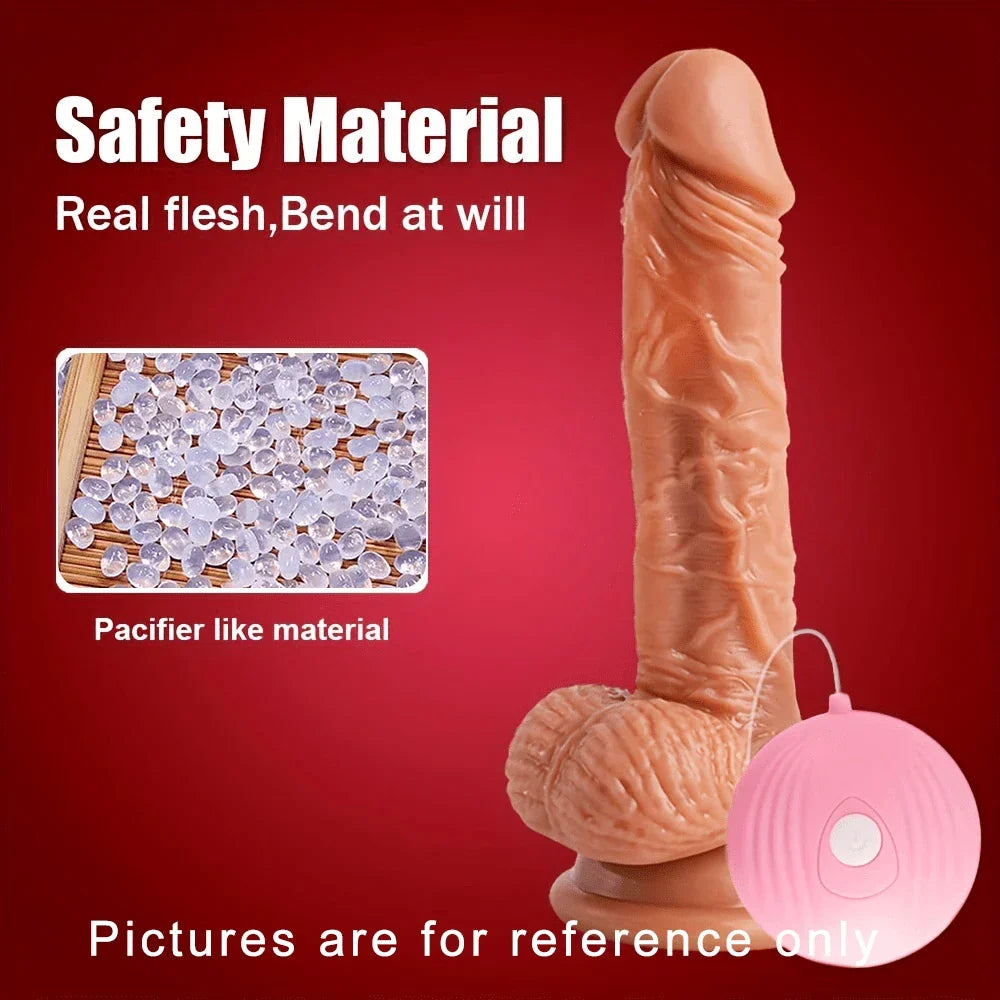 Realistische Dildo Met Zuignap Vibrerend 17 cm
