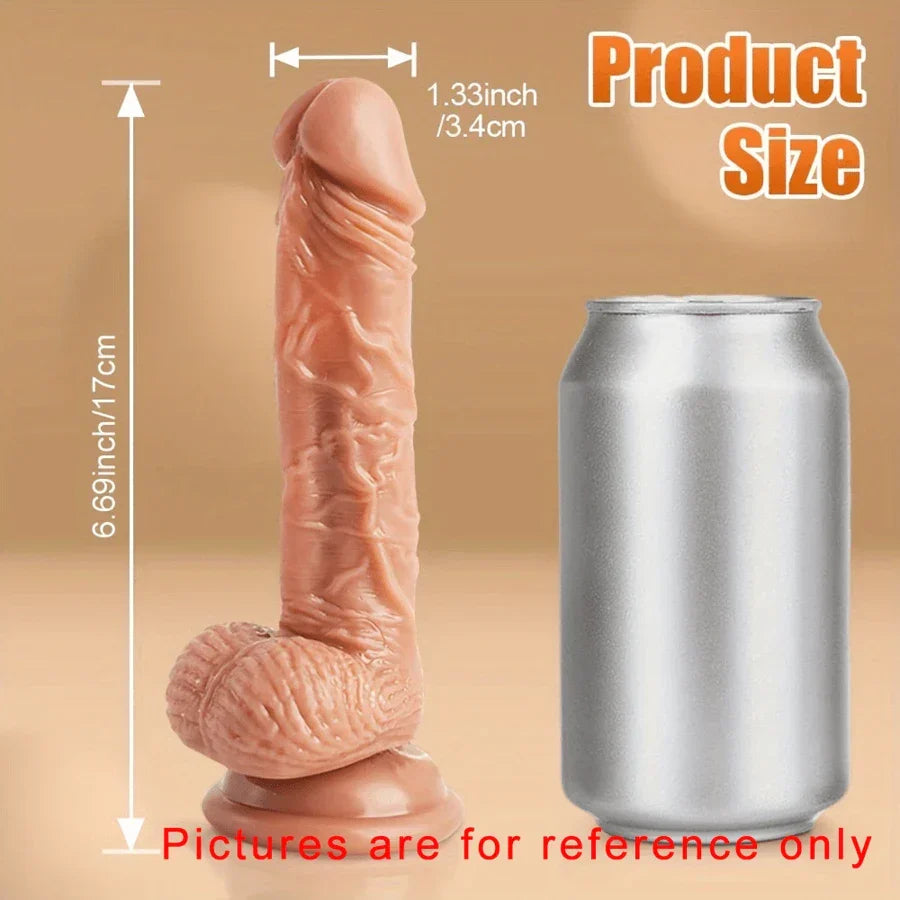Realistische Dildo Met Zuignap Vibrerend 17 cm