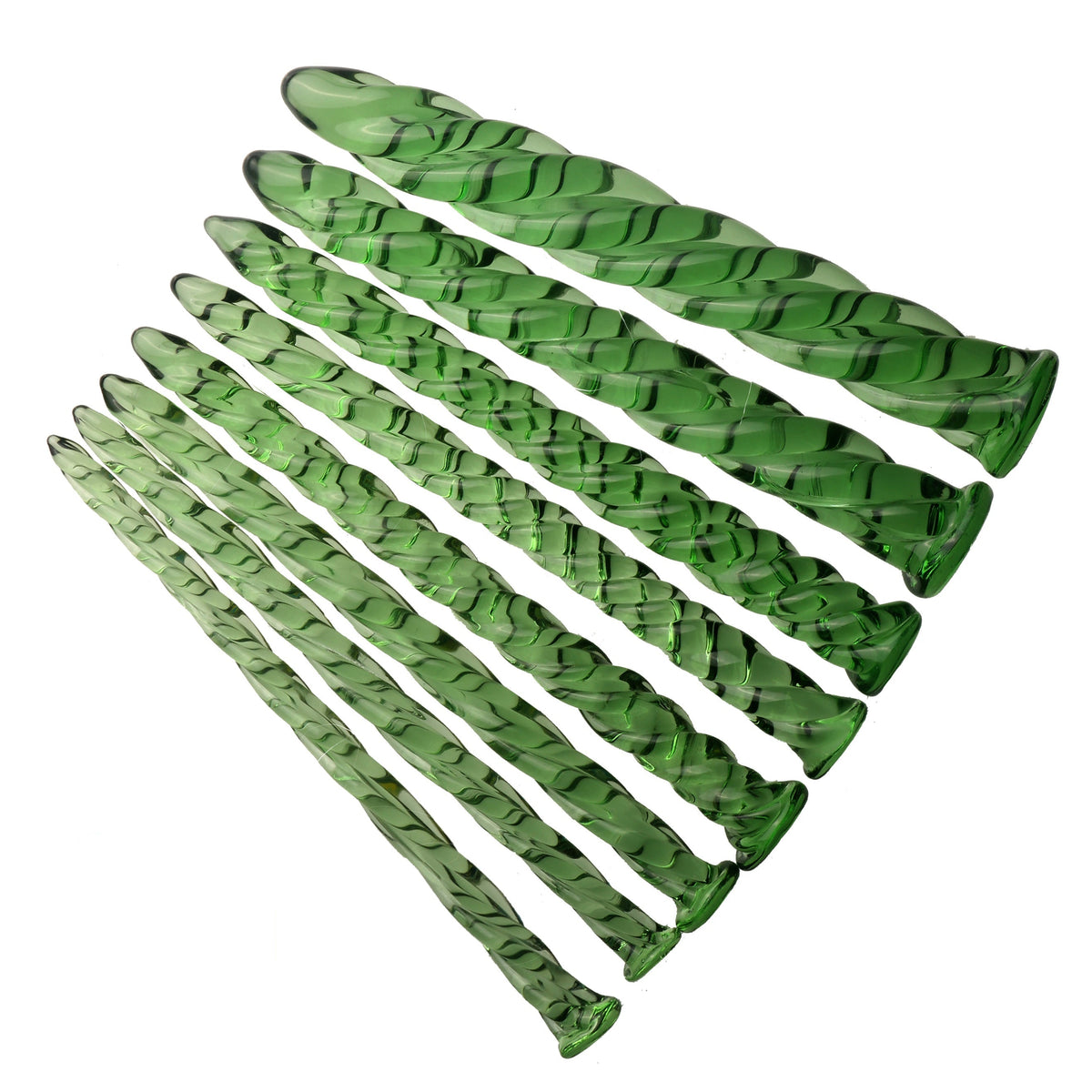 Groene Glazen Dilators Spiraal Sounding Rods Set