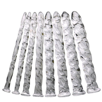 BDSM Clear Threaded Glass Urethral Sound