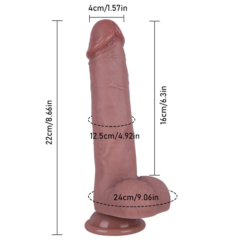 Realistische Dikke Siliconen Dildo met Dual Density