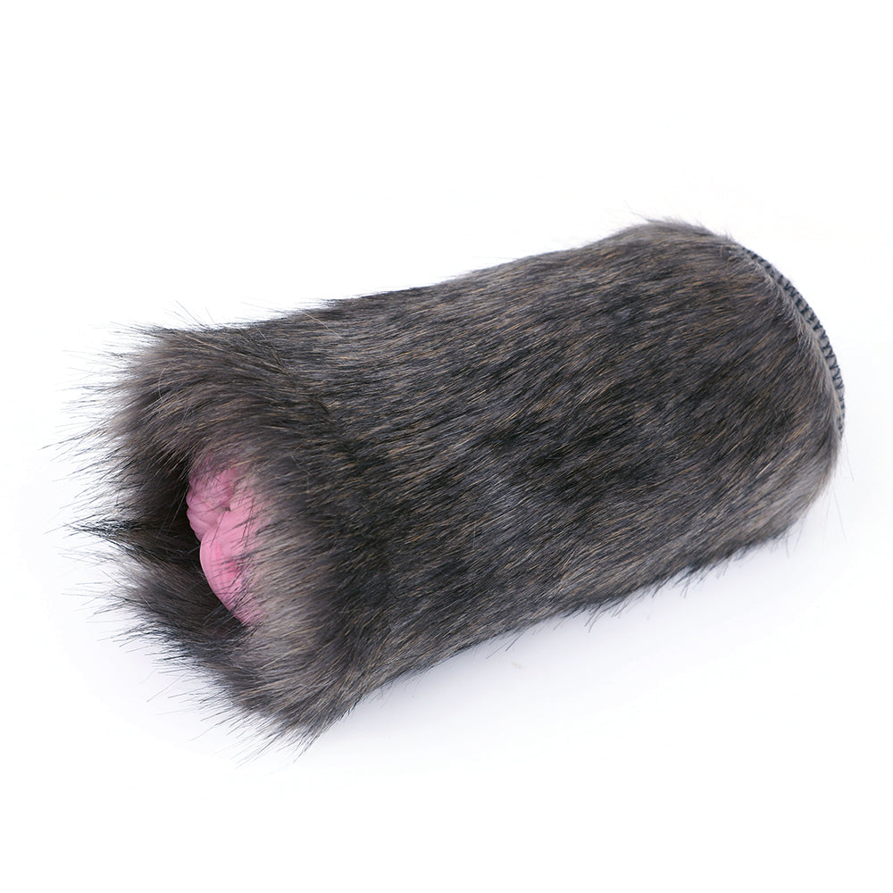 Zwarte Kat Pocket Pussy Met Plooistructuur